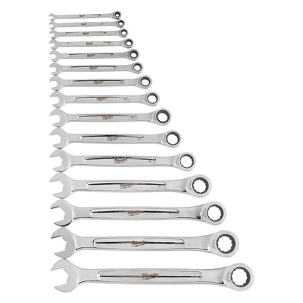 15-Piece SAE Ratcheting Combination Wrench Set – 1/4" to 1"