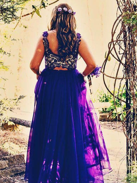 A-Line Straps Sleeveless With Applique Floor-Length Chiffon Plus Size Prom Dress