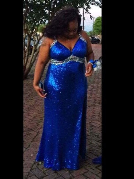 Sheath Straps Sleeveless Sequin Floor-Length Sequins Plus Size Prom Dress