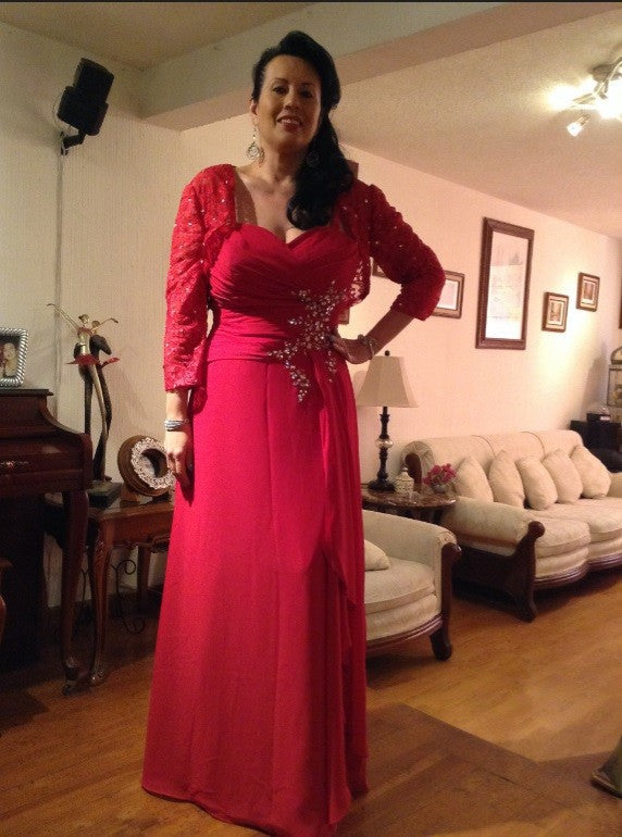 Sheath Spaghetti Straps Sleeveless With Beading Floor-Length Chiffon Mother of the Bride Dress
