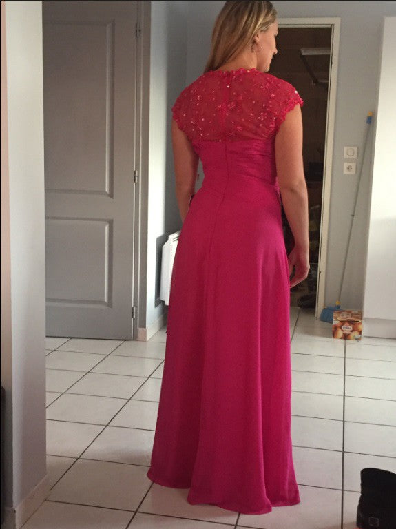 Sheath Sweetheart Sleeveless With Beading Floor-Length Chiffon Mother of the Bride Dress