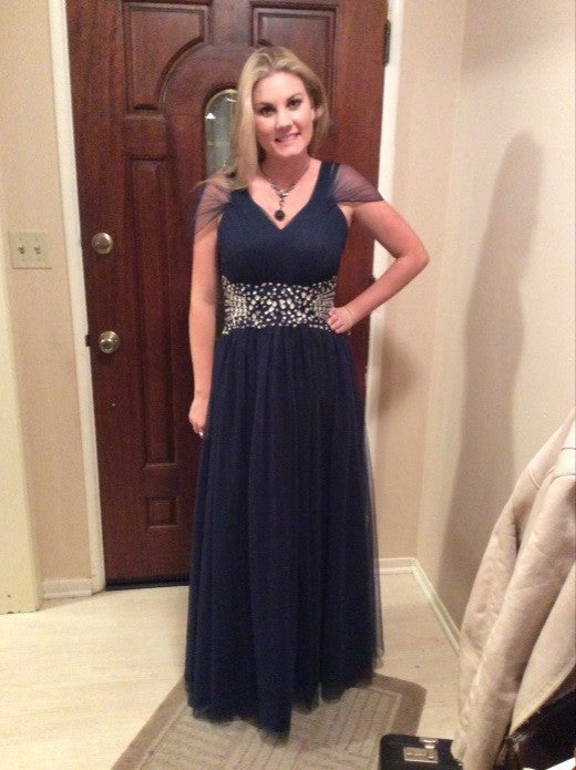 A-Line V-neck Sleeveless With Beading Floor-Length Chiffon Mother of the Bride Dress