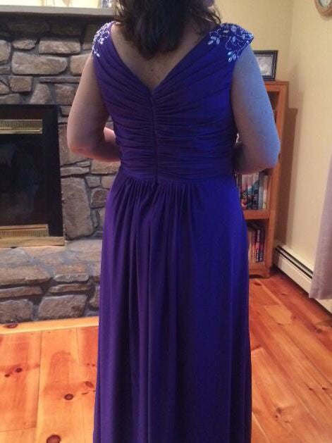 A-Line Scoop Sleeveless With Beading Floor-Length Chiffon Mother of the Bride Dress