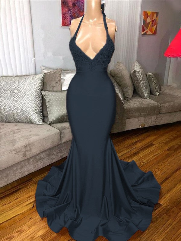 Gorgeous Pink Mermaid Charmeuse Ruffles V-neck Sleeveless Sweep/Brush Train Prom Dress