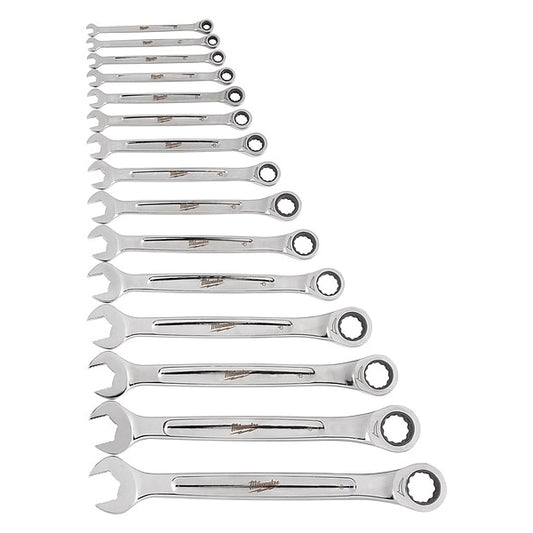 15-Piece SAE Ratcheting Combination Wrench Set – 1/4" to 1"
