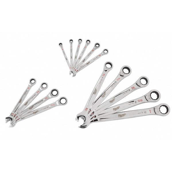 15-Piece SAE Ratcheting Combination Wrench Set – 1/4" to 1"