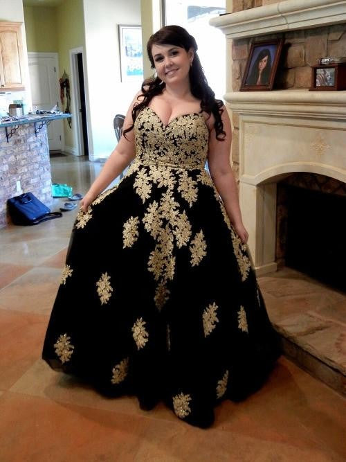 Ball Gown Spaghetti Straps Sleeveless With Applique Floor-Length Tulle Plus Size Prom Dress