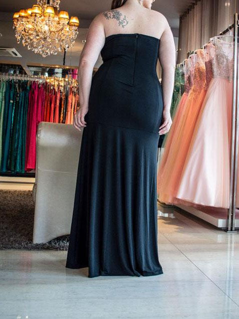 Sheath Sweetheart Sleeveless With Applique Floor-Length Chiffon Plus Size Prom Dress