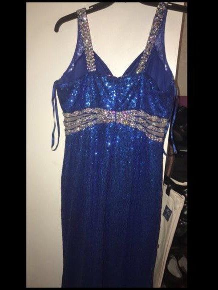 Sheath Straps Sleeveless Sequin Floor-Length Sequins Plus Size Prom Dress