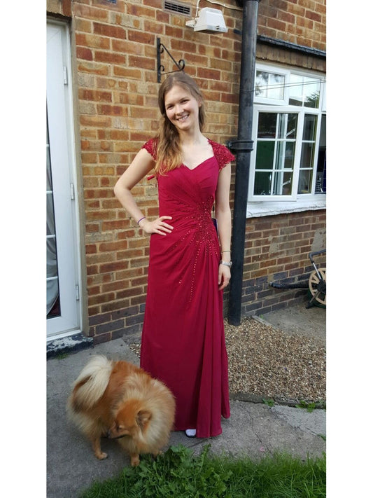 A-Line Straps Sleeveless With Applique Floor-Length Chiffon Mother of the Bride Dress