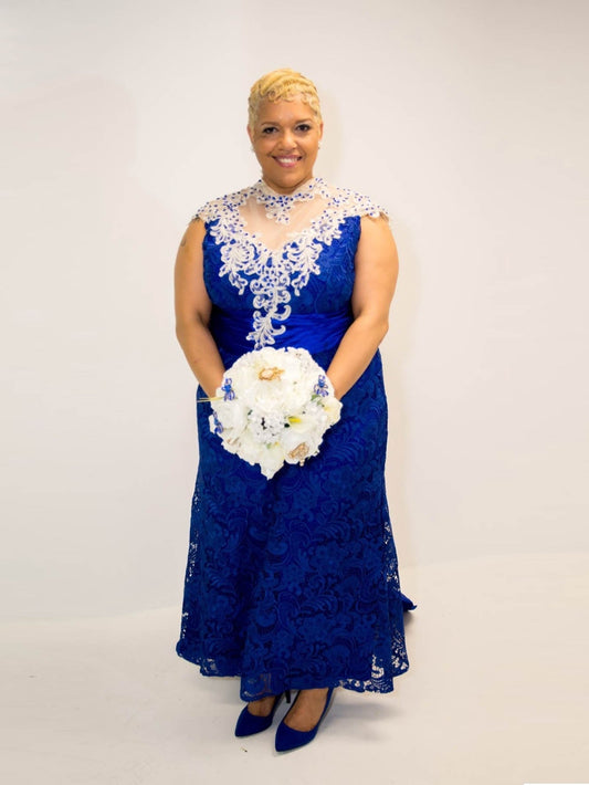 A-Line Sheer Neck Sleeveless With Applique Asymmetrical Elastic Woven Satin Mother of the Bride Dress