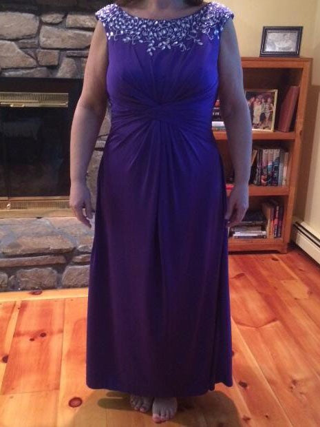 A-Line Scoop Sleeveless With Beading Floor-Length Chiffon Mother of the Bride Dress